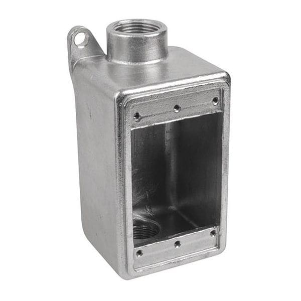 Calbrite Weatherproof Electrical Box, 25 cu in, FDCS Box Type, 1 Gang, Stainless Steel - S60700FDCS