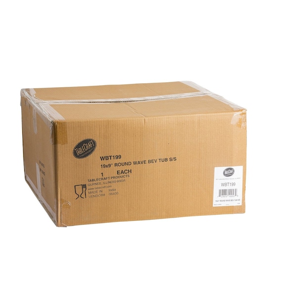 Tablecraft Beverage Tub, Double Wall, SS, 6-3/4 gal. - WBT199