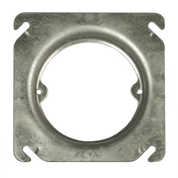 Raco Fixture Cover, 1 Gang, Galvanized Zinc, Square Box Type - 767