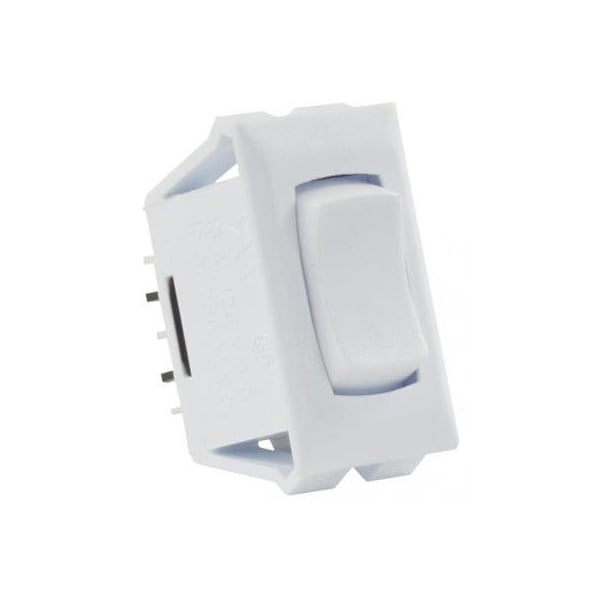 Productos Jr Interruptor MOM-ON / OFF / MOM-ON de 12V, BLANCO - 12695