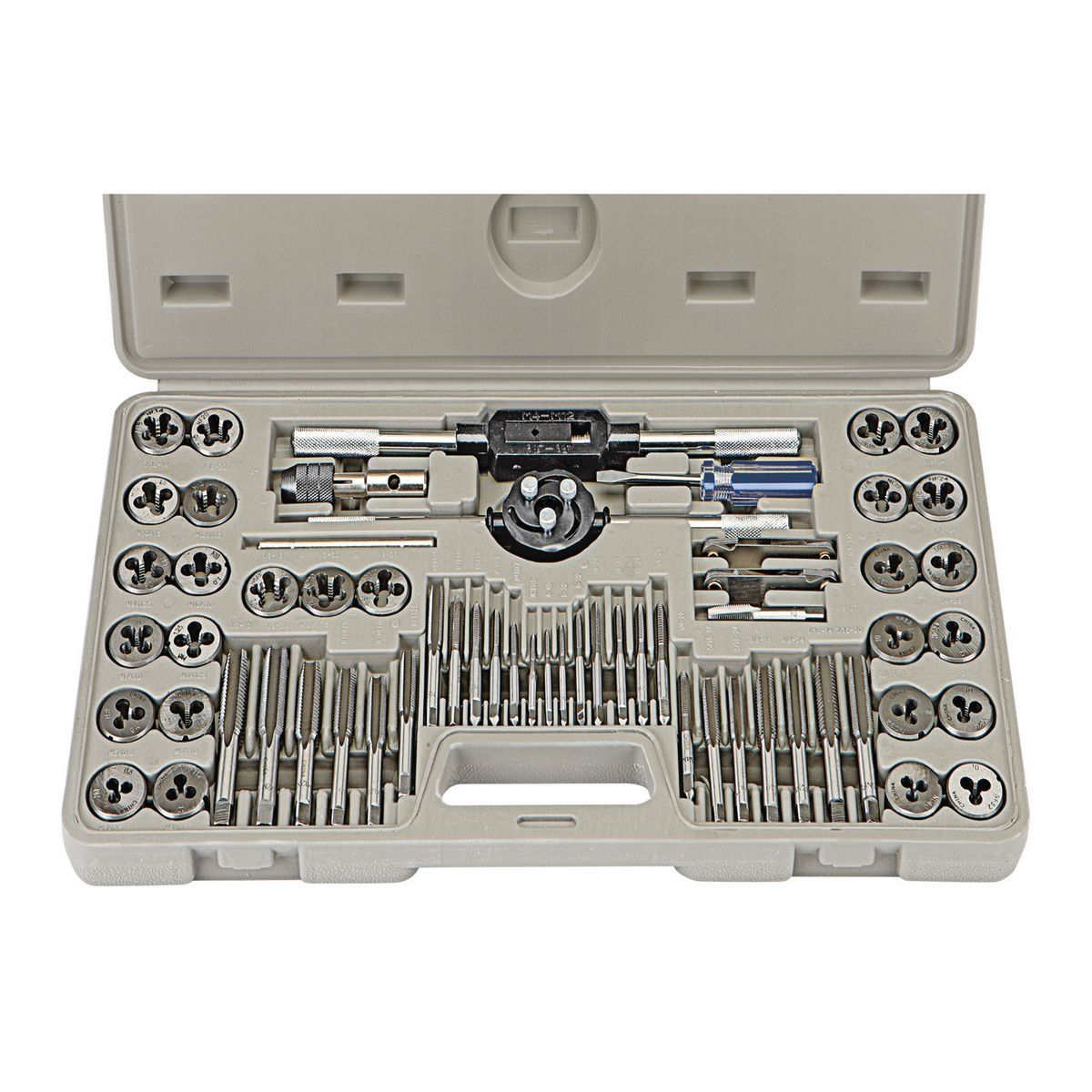 Set de machuelos y terrajas Pittsburgh SAE y métrico, 60 piezas - 60366