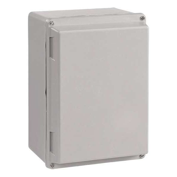 Nvent Hoffman Fiberglass Electrical Enclosures, 10 in H, 6 in D, 6 in W, NEMA 4X, Hinged - A1066JFGR