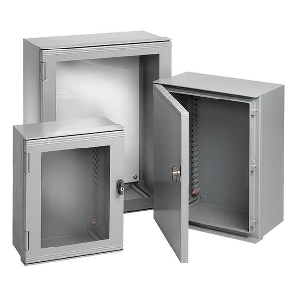Nvent Hoffman Fiberglass Electrical Enclosures, 19.69 in H, 7.87 in D, 16 in W, NEMA 4X, Hinged - UU504020