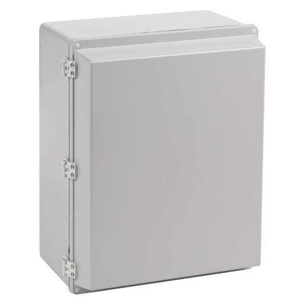 Nvent Hoffman Fiberglass Electrical Enclosures, 16 in H, 8 in D, 12 in W, NEMA 4X, Screw Hinged - A16128JFGQRR
