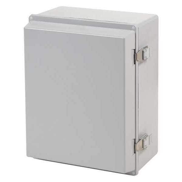 Nvent Hoffman Fiberglass Electrical Enclosures, 16 in H, 8 in D, 12 in W, NEMA 4X, Screw Hinged - A16128JFGQRR