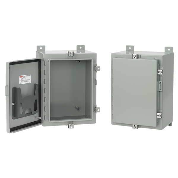 Nvent Hoffman Carbon Steel Electrical Enclosures, 20 in H, 8 in D, 20 in W, NEMA 4, Hinged - A20H20BLP