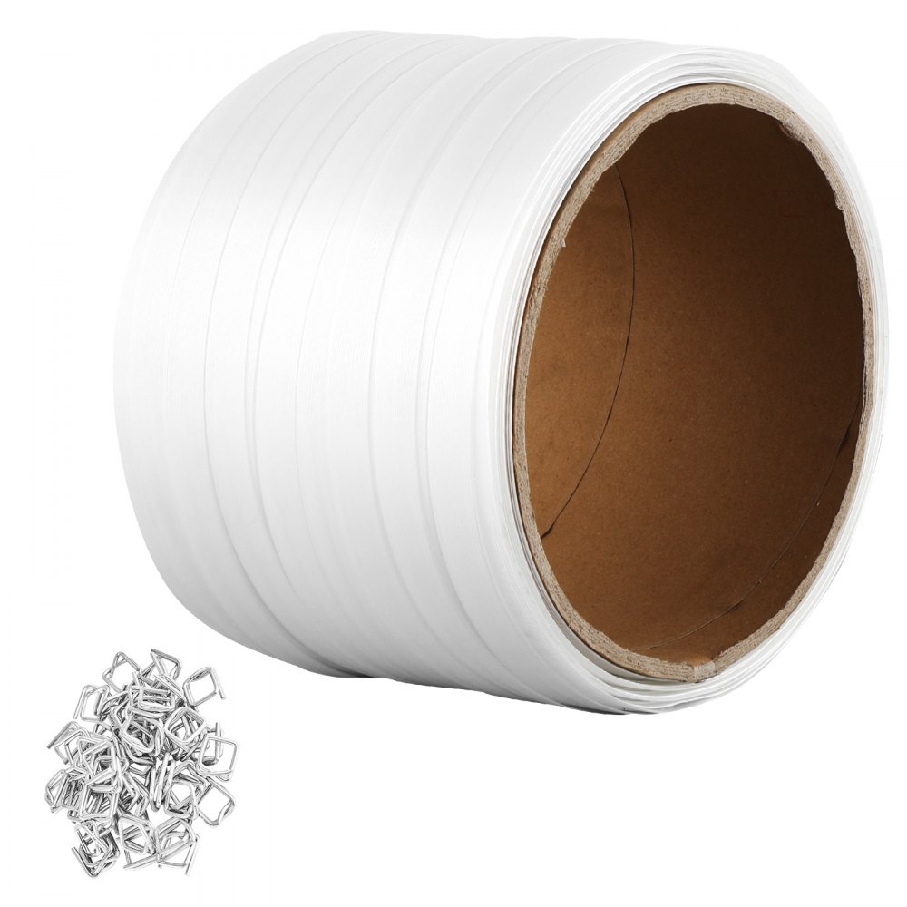 VEVOR Packaging Woven Strapping Roll 3/4" x 0.03" x 330' Banding Strap 1763 lbs - BZKZDBZD34YCAOIAYV0
