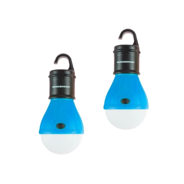 Leisure Sports 2-pack Portable LED Hanging Tent Light Bulb with 3 Settings and 60 Lumen for Camping  Hiking (Blue) - 156057QIE