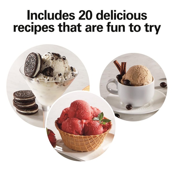 Hamilton Beach White 4 qt Ice Cream Maker 15.3 in. H X 12.5 in. W X 11.1 in. L - 68330N