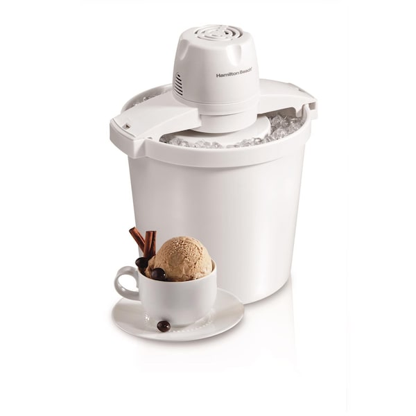 Hamilton Beach White 4 qt Ice Cream Maker 15.3 in. H X 12.5 in. W X 11.1 in. L - 68330N