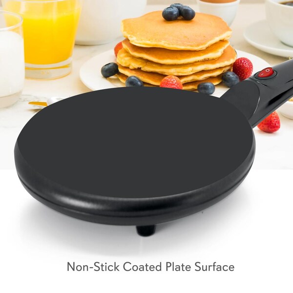 Nutrichef Countertop Crepe Maker - Electric Griddle Hot Plate Kitchen Cooktop - PKCRM08