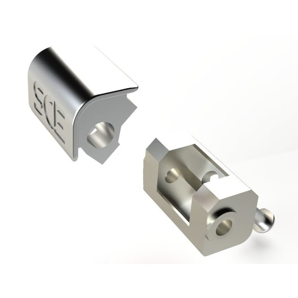 Saginaw Control & Engineering Door Hinge Assembly, 6 in. H x 6 in. W x 1 in. L, Stainless Steel, 2 PK - SCE-DHA12SS