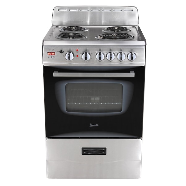 Avanti Avanti 24" Electric Range, Stainless Steel - ERU240P3S