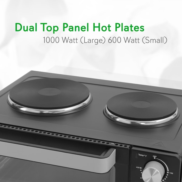 Nutrichef Rotisserie Cooker, Dual Hot Plates - PKRTO28
