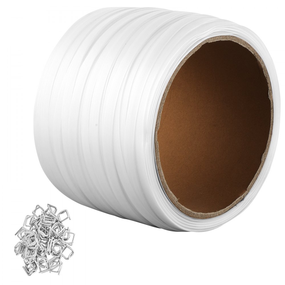 VEVOR Packaging Woven Strapping Roll 1/2" x 0.03" x 660' Banding Strap 882 lbs - BZKZDBZD12YCK5QPAV0