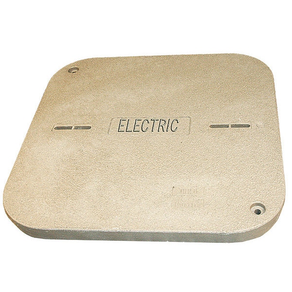 Quazite Underground Enclosure Cover, Electric Logo, 2 in. H x 24 in. W x 24 in. L, 8000 lb - PG2424CA0017