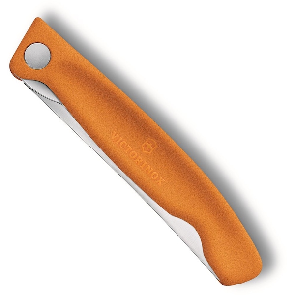 Swiss Army Brands 2024 Victorinox Kitchen Swiss Classic Foldable Paring Knife, Serrated, Orange - VIC-6.7836.F9B
