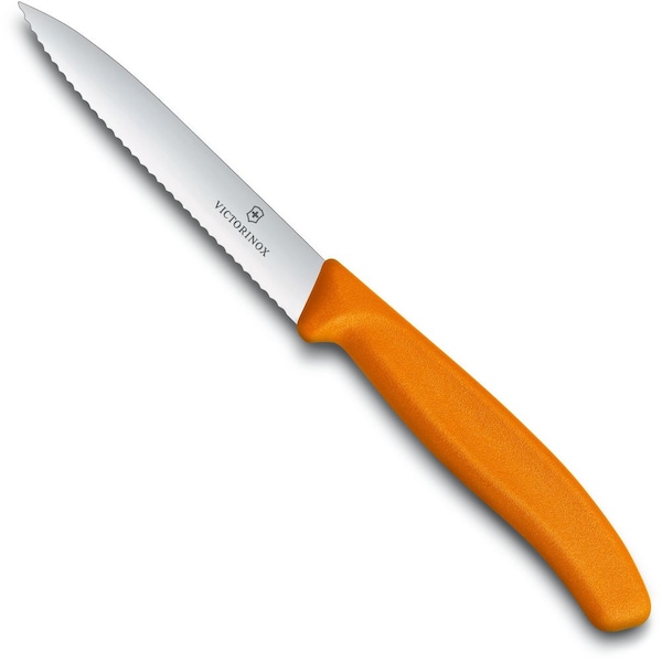 Swiss Army Brands 2024 Kitchen Swiss Classic Paring - Colored 4In Serrated, Spear Point Blade, 5/8In - VIC-6.7736.L9