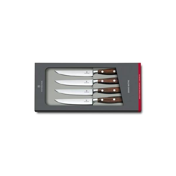 Swiss Army Brands 2024 Kitchen Grand Maitre Sets 4-Piece Steak Set 40.75In Straight, Spear Point Wood Packaged - VIC-7.7240.4