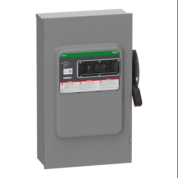 Interruptor de seguridad Schneider Electric, DPST, 200 A, 2 polos, 3 cables - VH224NR