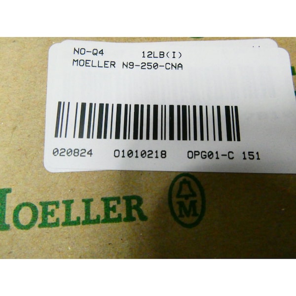 Interruptor de desconexión NO FUSIBLE de 3P 250A AMP 600V-AC Moeller - N9-250-CNA