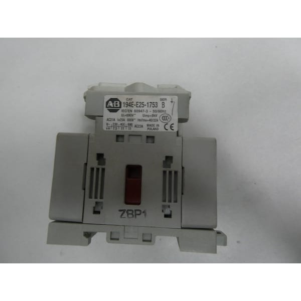 Interruptor de desconexión sin fusibles de 3P 25A 600V-Ac de Allen Bradley - 194E-E25-1753