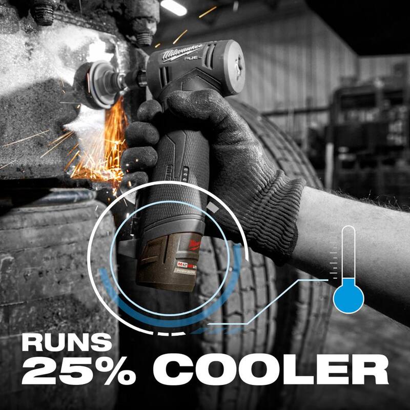 Llave de impacto angular derecha inalámbrica sin escobillas de litio de 12V Milwaukee M12 FUEL 3/8 in. con batería de alto rendimiento de 2.5 Ah - 2564-20-48-11-2425