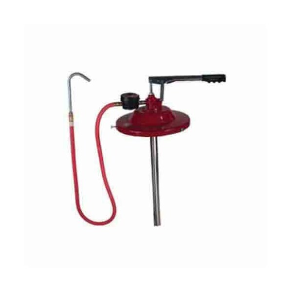 Alemite Dual Leverage Pump, Oil, Pull Handle, 16 Gal Container, 26 OzStroke, 85705 - 8570-5