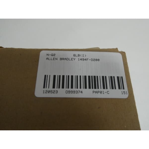 Interruptor de desconexión fusible Allen Bradley de 3 polos 200A 600V-AC - 1494F-D200