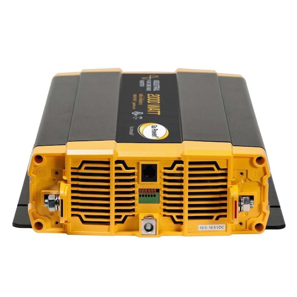 Go Power! Power Inverter, Pure Sine Wave, 3,500 W Peak, 2,000 W Continuous, 2 Outlets - 78156