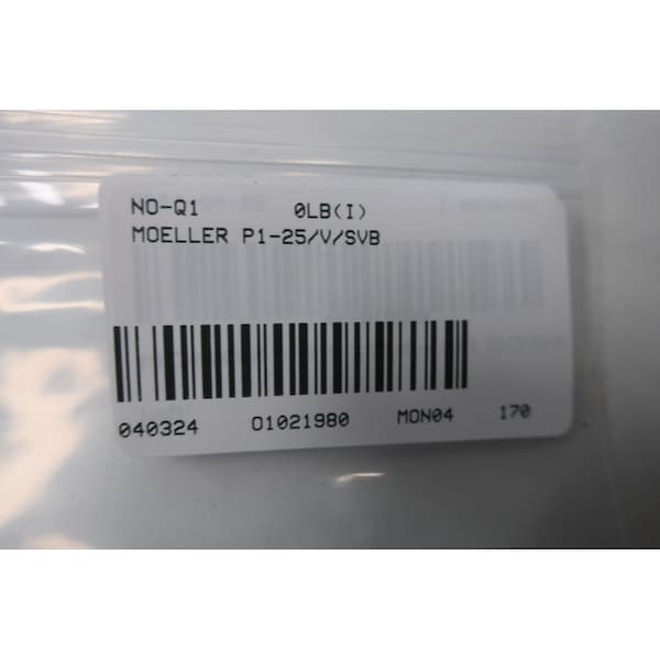 Interruptor de desconexión NO-FUSIBLE Moeller MAIN 20A AMP 600V-AC - P1-25/V/SVB