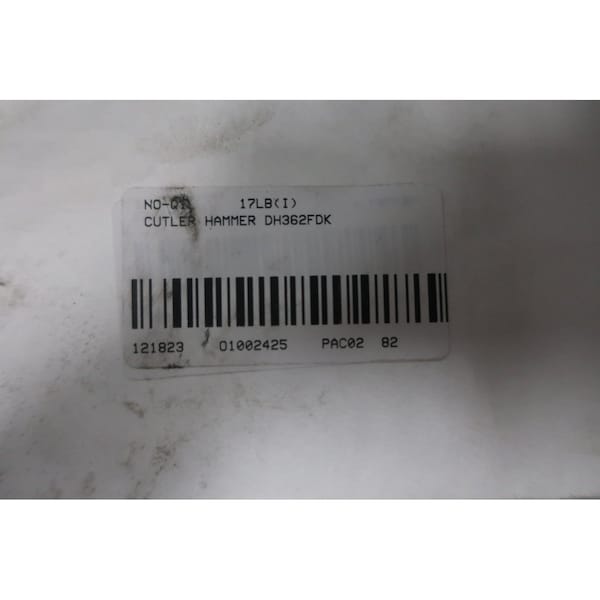 Interruptor de desconexión de fusible Eaton Cutler-Hammer 3 polos 60A AMP 600V-AC - DH362FDK