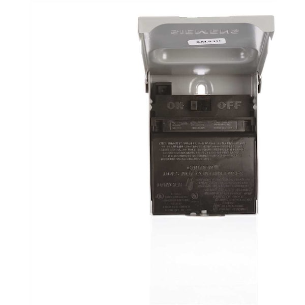Desconectador de corriente alterna Siemens de 60 amperes sin interruptor automático en un gabinete de acero - WNAS2060