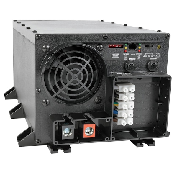 Tripp Lite Power Inverter and Battery Charger, Modified Sine Wave, 4,800 W Peak, 2,400 W Continuous, 1 Outlets - APS2448UL