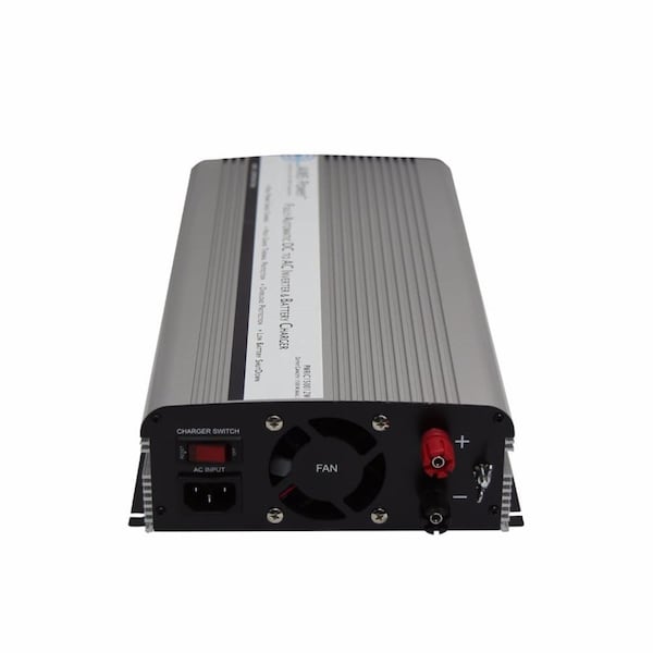 Aims Power Power Inverter and Battery Charger, Modified Sine Wave, 3,000 W Peak, 1,500 W Continuous, 2 Outlets - PWRIC1500W