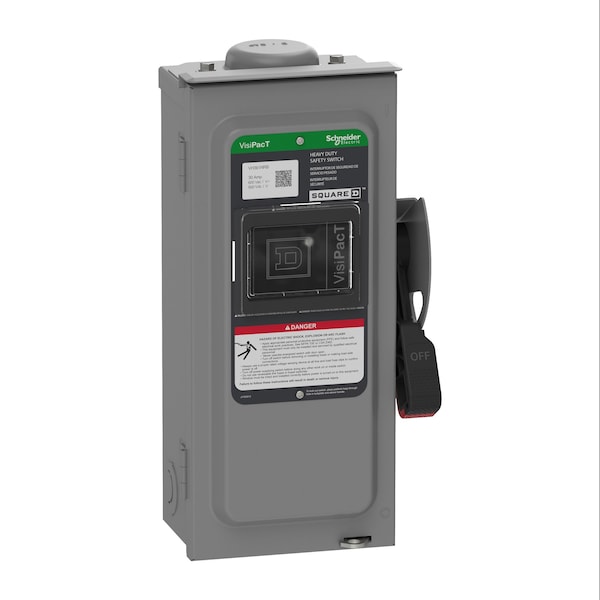 Interruptor de seguridad de fusible Schneider Electric, 600V CA/CC, 3 polos - VH361NRB.