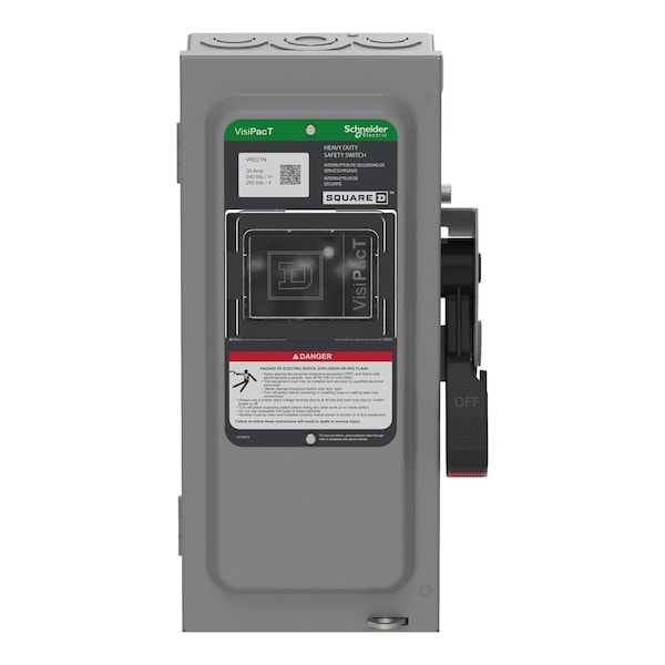 Interruptor de seguridad sin fusible Schneider Electric, 600V AC/DC, 3 polos - VHU361N