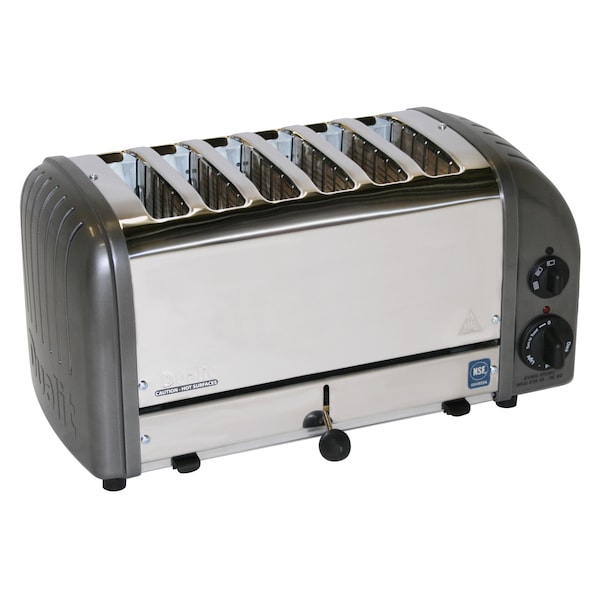 Cadco Standard 6-Slot Toaster, Manual Eject, Switch From 2, 4 or 6 Slot Options - CTW-6M(220)