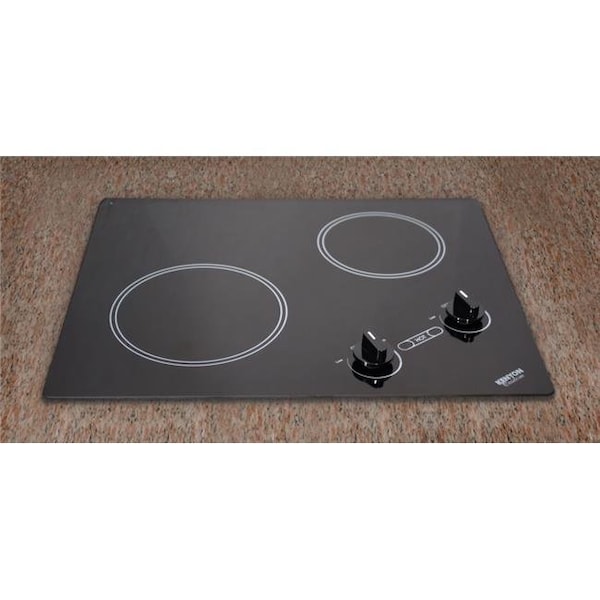 Kenyon Kenyon B41603 Arctic Series 2-burner Cooktop- black with analog control- 6 .50 & 8 inch 120V UL - B41603