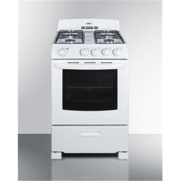 Summit Summit RG244WS 24 in. Wide Sealed Burner Gas Range; White - Replaces RG244W - RG244WS