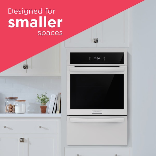 Almo Frigidaire Gallery 24in White Single Gas Wall Oven with Air Fry and True Convection - GCWG2438AW