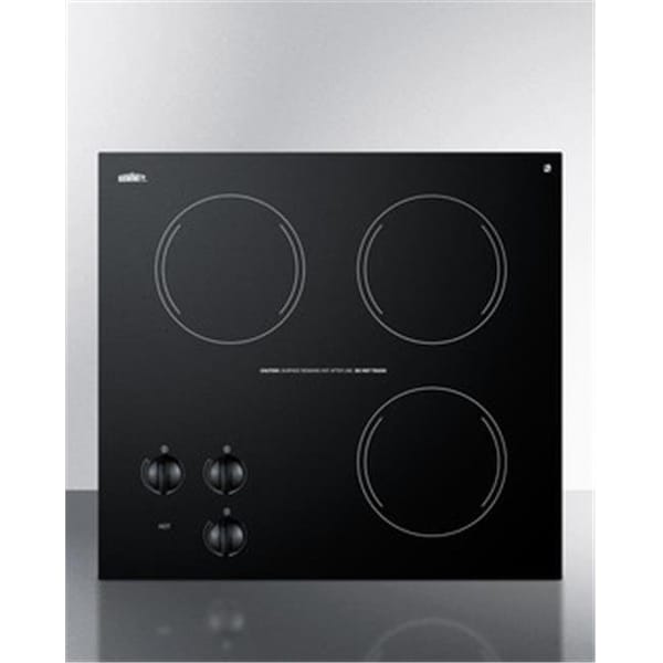 Summit Summit CR3240 230V 3-Burner Cooktop - Black Ceramic Glass - CR3240