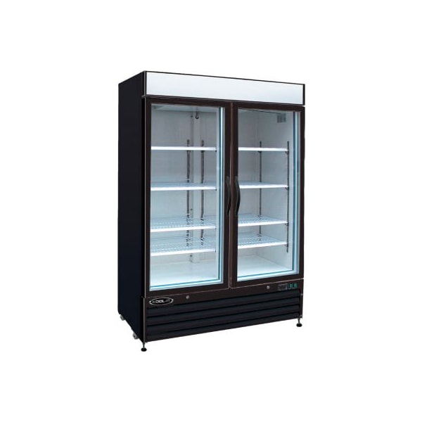 Mvp Group Corporation Kool-It KGF-48 - Freezer Merchandiser, 48 Cu. Ft., 2 Glass Doors, Black, 79-1/2"H x 54"W - KGF-48