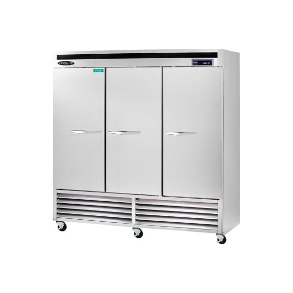 Mvp Group Corporation Kool-It Reach In Freezer, Bottom Mount Compressor, 3 Solid Doors, 72 Cu. Ft., Stainless Steel - KBSF-3