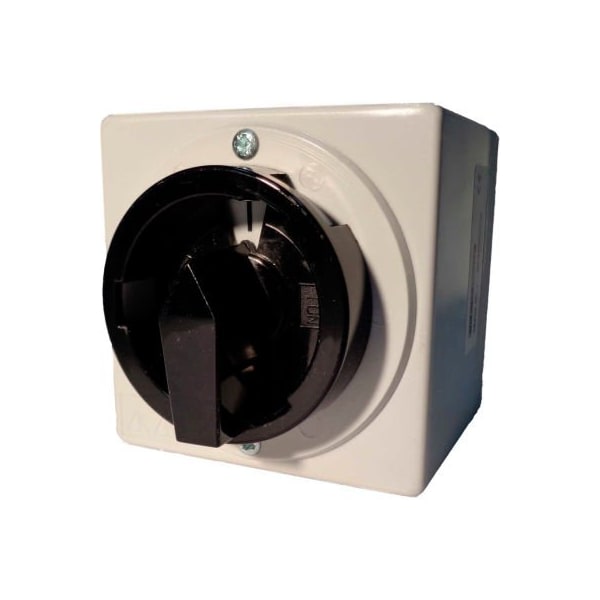 Controles Springer Co Springer Controls / MERZ A105/016-AB3E, 16A, 3 polos, interruptor de desconexión cerrado, negro/gris - A105/016-AB3E