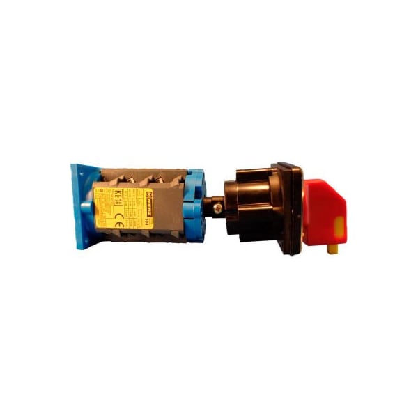 Controles Springer Co Springer Controls/MERZ, 16A, 3 polos, interruptor de desconexión, rojo/amarillo, montaje DIN, bloqueo - A104/016-DR2