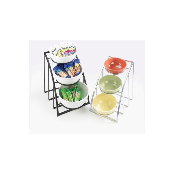 Cal Mil Plastics Cal-Mil Mission Round Bowl Display For 8" Dia. Bowls Black - 1712-8-13