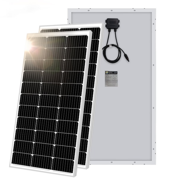 Mighty Max Battery Monocrystalline Solar Panel, 100 W, 12V, MC4 - MAX3990310