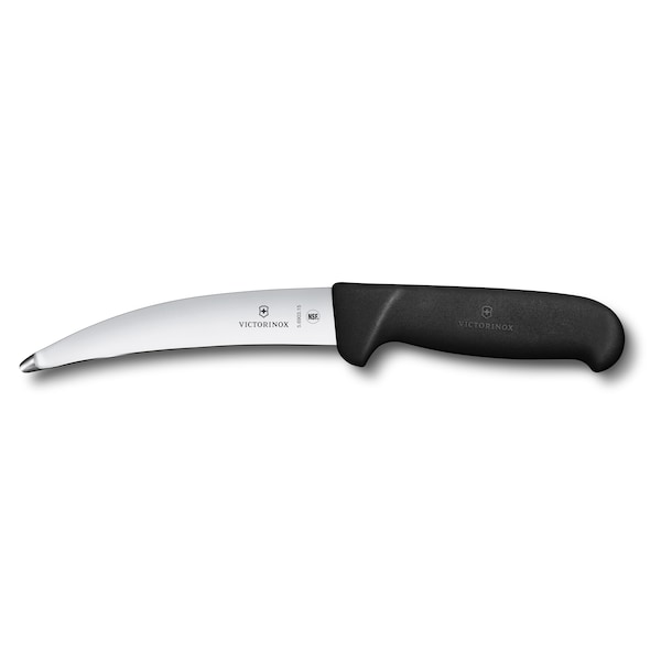 Swiss Army Brands Victorinox Kitchen Fibrox Pro Black Specialty, 6In Gut / Tripe Blade, Blunt-Tip - VIC-5.6903.15