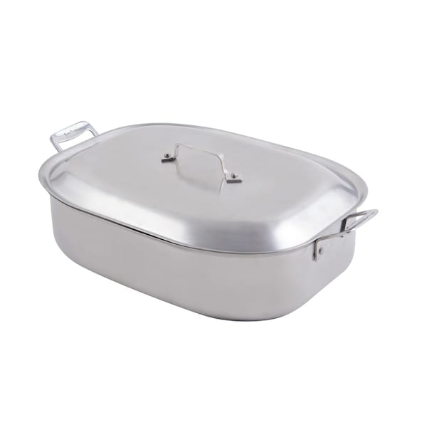 Bon Chef Cucina French Oven W/ Lid, Ind Btm, 15" X 11" X 4", 2 Sq Hndls, 7 Qt - 60004CLD